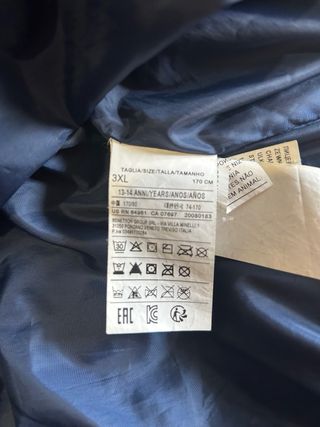 Anorak Benetton azul talla niño 3XL 13-14 años
