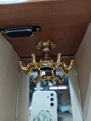 Joyero madera 4 cajones espejo terciopelo