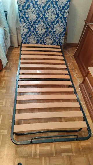Cama plegable individual con colchón