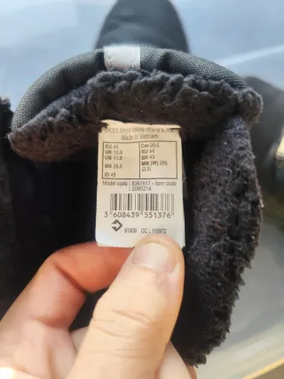 Botas de nieve Decathlon Talla 45 Negras