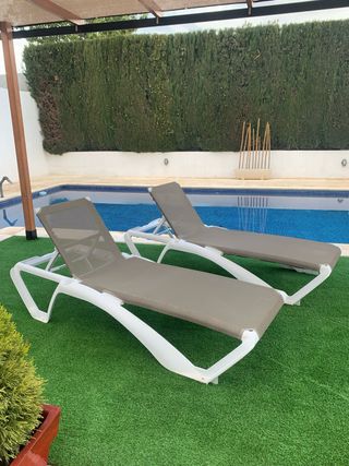 Tumbonas de jardín (2 unidades)