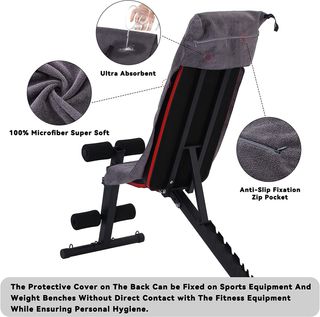 Asciugamano da palestra con tasca con cerniera