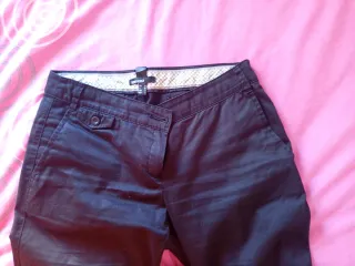 Pantalones chinos negros mujer