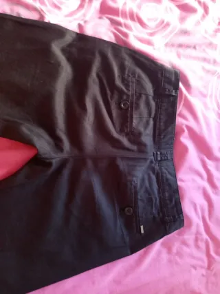Pantalones chinos negros mujer