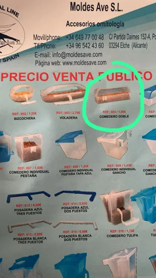 Comederos Doble Molde Ave