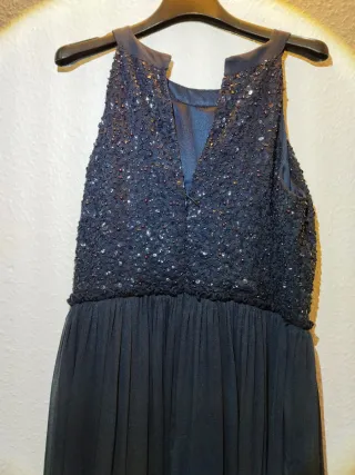 Vestido azul lentejuelas talla 40