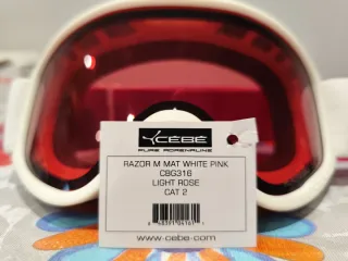 Máscara de esquí rosa y blanca CÉBÉ