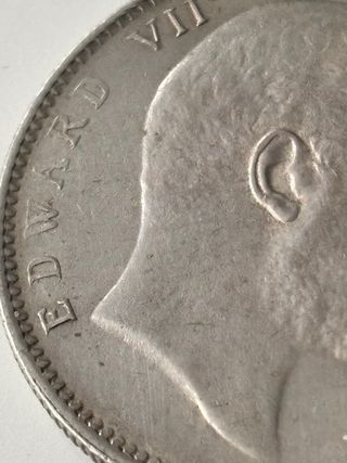 Moneda Plata India Rupia 1909 Eduardo VII