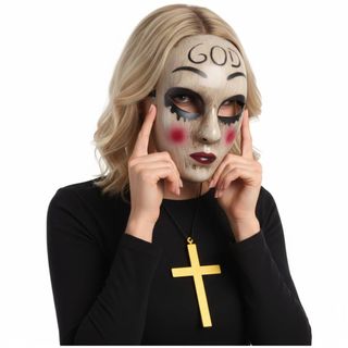 Máscara Purga Mujer con Cruz Dorada