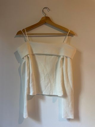 Blusa palabra de honor blanca