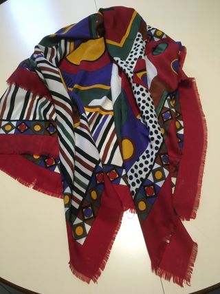 Sciarpa vintage lana leggera multicolor