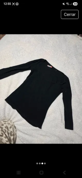 Camiseta Bershka Negra Talla XS