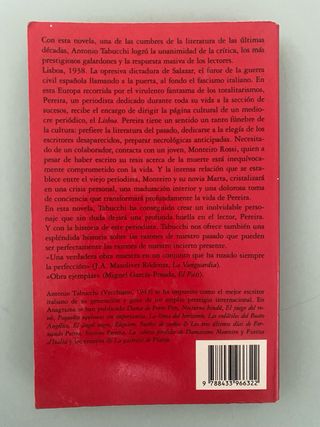 Sostiene Pereira. Ed Anagrama