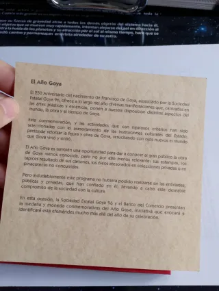 Medalla Bronce Goya y Moneda Plata 2000 Pesetas