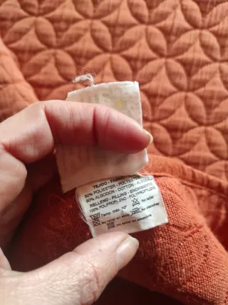 Colcha color teja para cama de 135cm