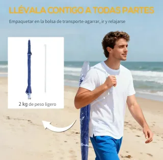 Parasol Playa con Laterales