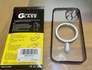2 Protectores Pantalla + Funda iPhone 15/15 Pro.