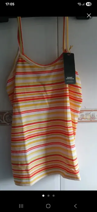 Camiseta de tirantes a rayas