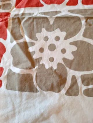 Mantel Burrito Blanco Algodón Flores