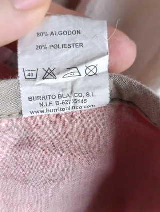 Mantel Burrito Blanco Algodón Flores