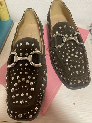 Mocasines Alma en Pena Talla 38 Pedrería