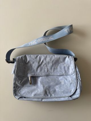 Borsa The Bridge azzurra con fantasia