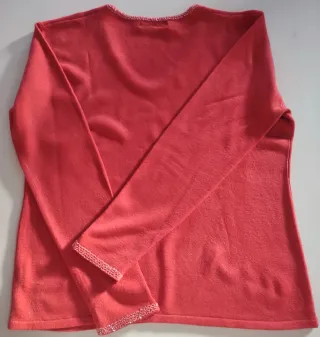 Suéter Coral con Abalorios Talla 46