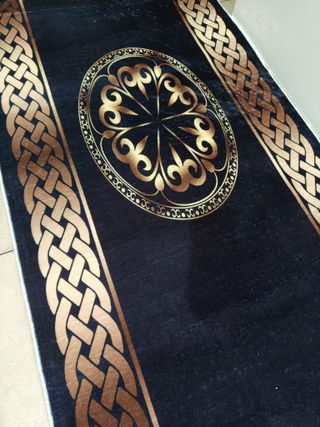 Passatoia Cucina Moderna Blu/Oro 300x80