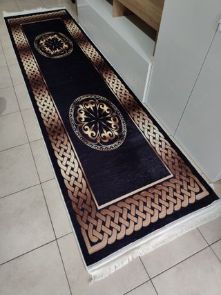 Passatoia Cucina Moderna Blu/Oro 300x80