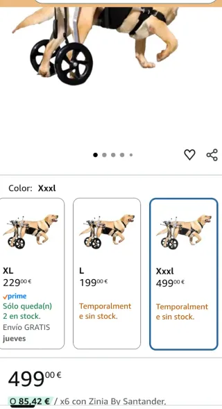 Silla de ruedas para perros XXXL