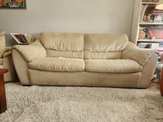 Sofá Natuzzi 3 plazas tela beige