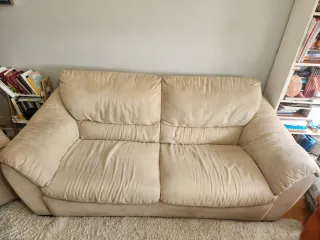 Sofá Natuzzi 3 plazas tela beige