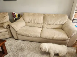 Sofá Natuzzi 3 plazas tela beige