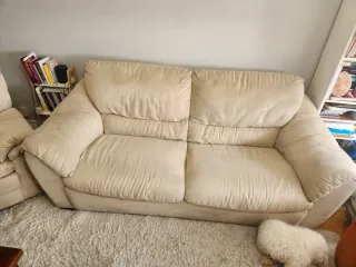 Sofá Natuzzi 3 plazas tela beige