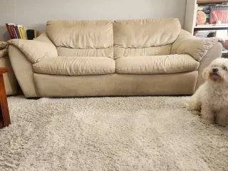 Sofá Natuzzi 3 plazas tela beige