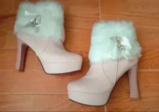 Botines rosas tacón plataforma  Edición limitada!