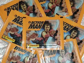 Lote 8 sobres cerrados de cromos Action Man Panini