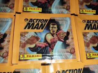 Lote 8 sobres cerrados de cromos Action Man Panini