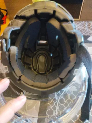 Casco de hockey con protector facial talla s