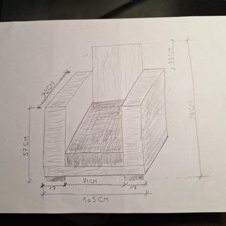 Sillón Perobell naranja tela, como nuevo