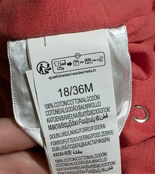 Saco de bebé Kiabi floral 18-36 meses