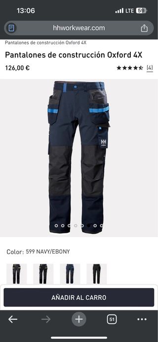 Pantalones de construcción Helly Hansen Oxford 4X
