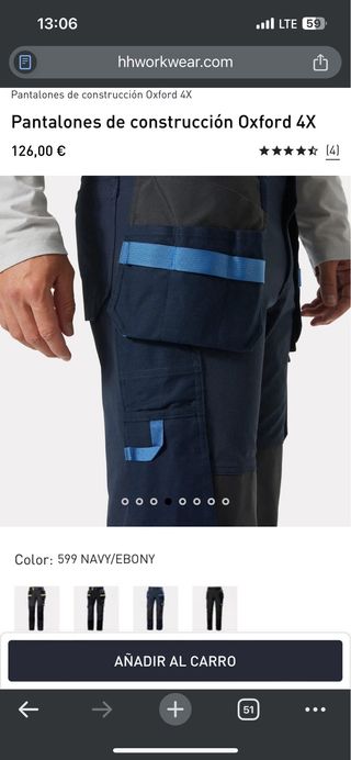 Pantalones de construcción Helly Hansen Oxford 4X