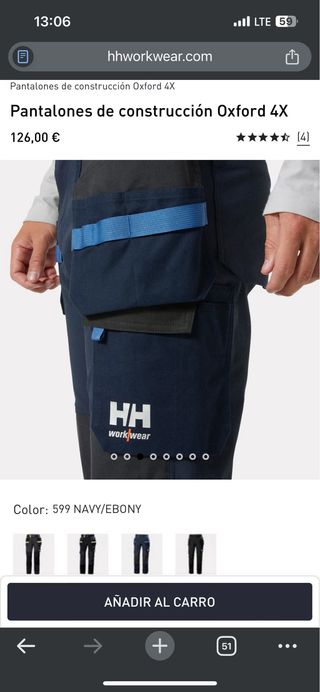 Pantalones de construcción Helly Hansen Oxford 4X
