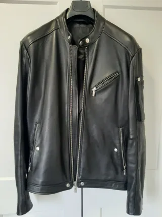 Chaqueta Biker Cuero Diesel Negra