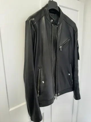 Chaqueta Biker Cuero Diesel Negra