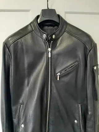 Chaqueta Biker Cuero Diesel Negra