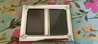 Cornice doppia argento e nero