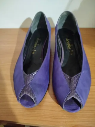 Zapatos Peep Toe Mujer Morado