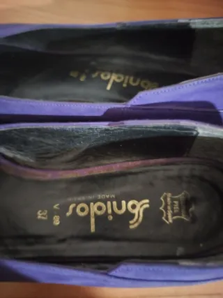 Zapatos Peep Toe Mujer Morado